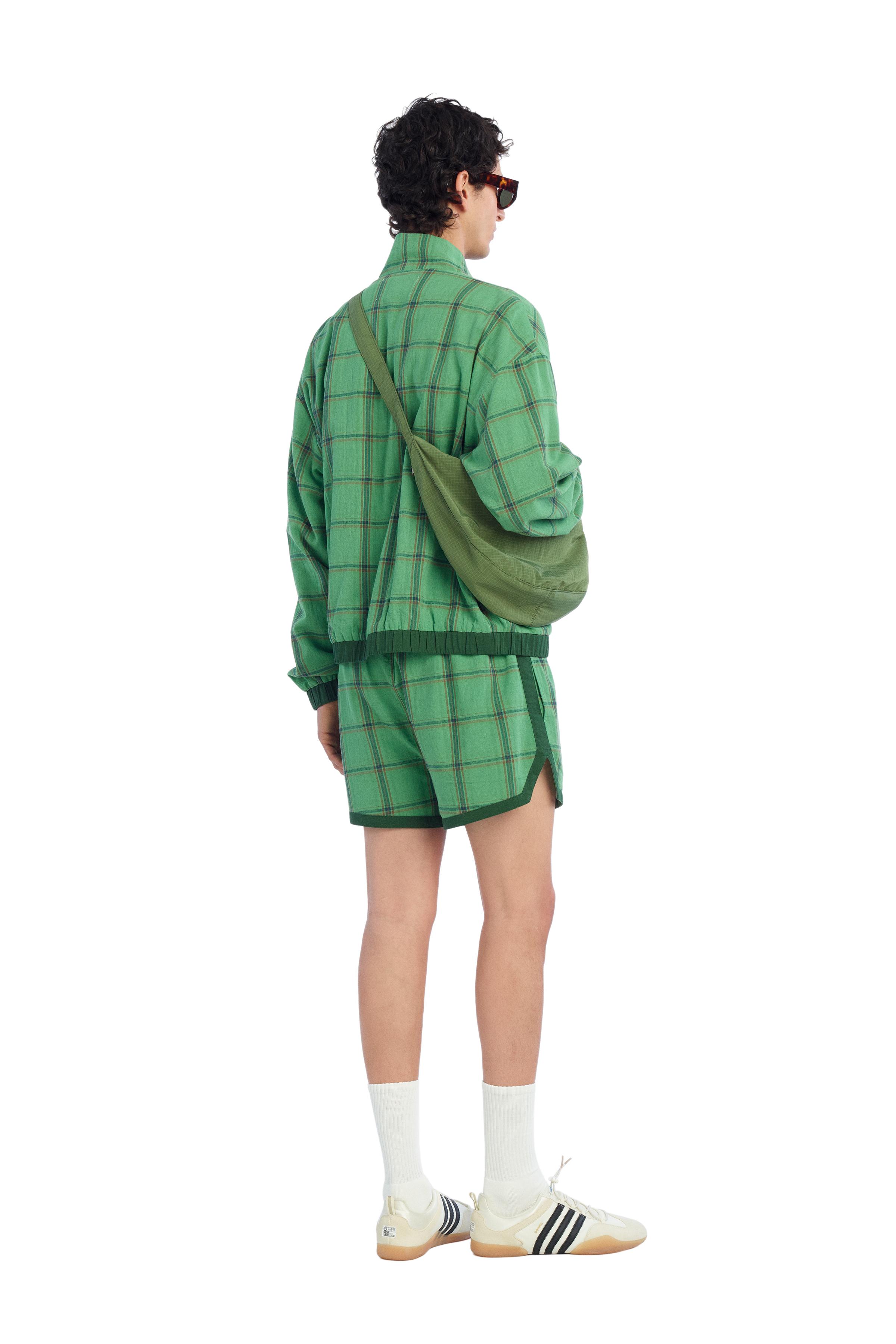 RELAXED FIT CHECKED JACKET